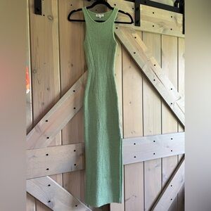 Emory Park Green Ribbed Midi Dress